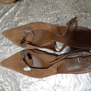 Prada suede leather heels